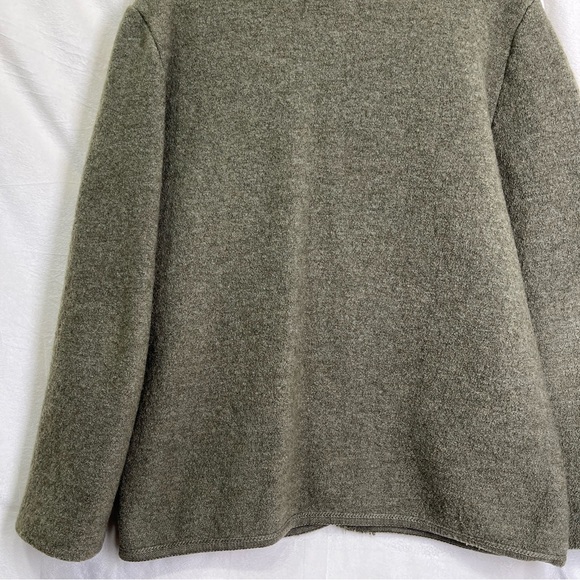 Vintage Mens Cardigan Alphorn Trachtenmode Von Alder Worsted Wool Green Size 52 - Picture 15 of 16